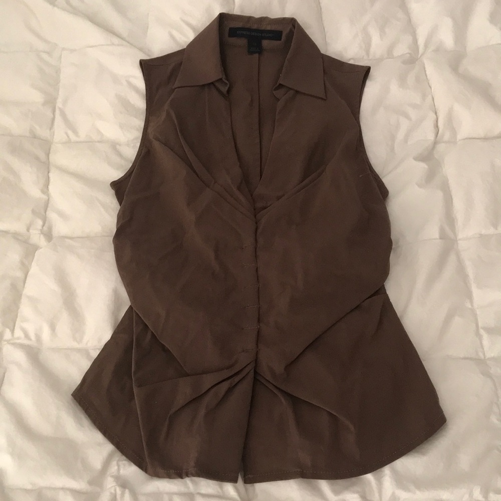 Express collared tank top